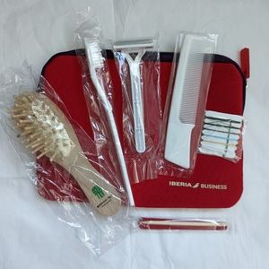 6 piece travel essentials airplane toiletries bag